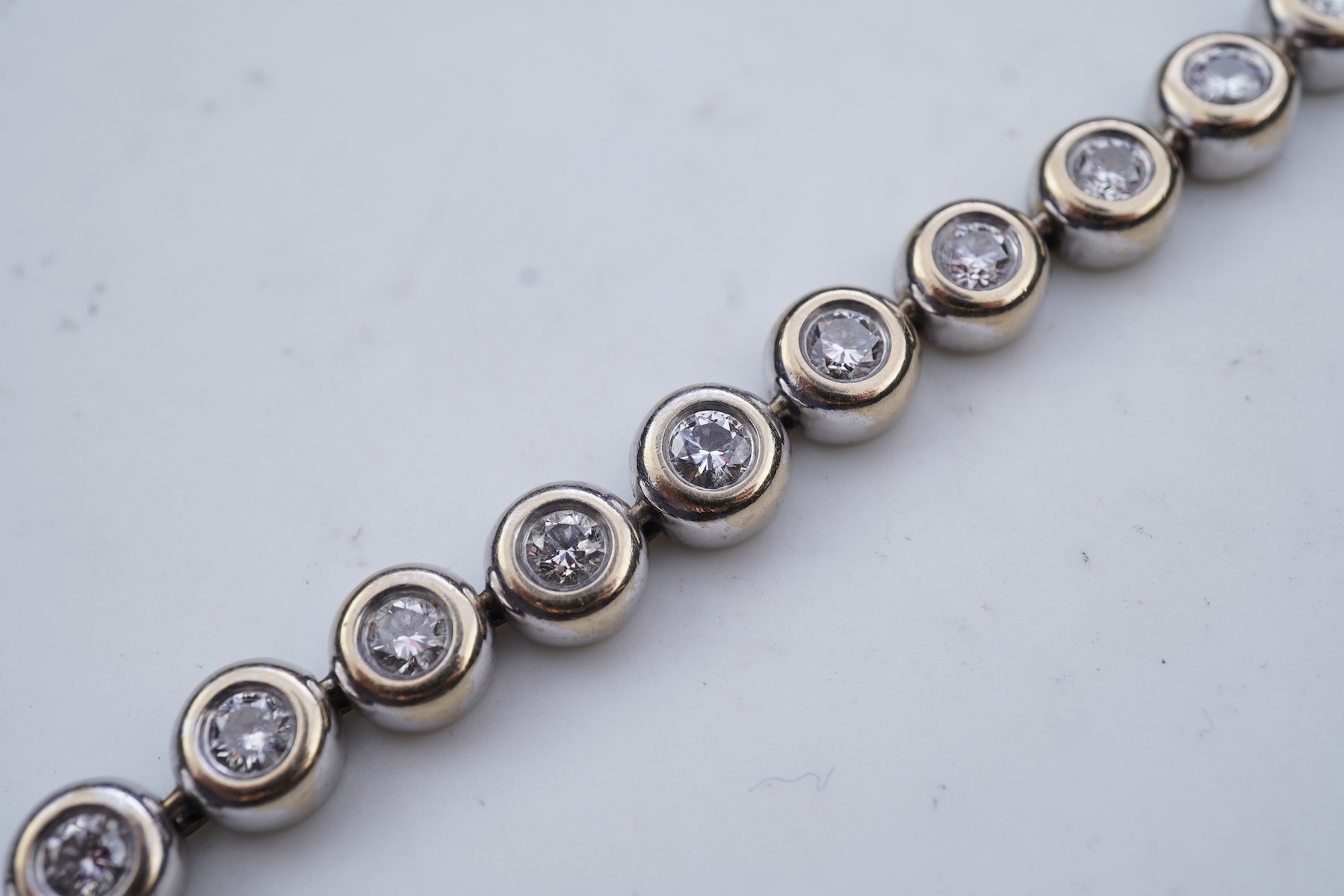 A diamond line bracelet